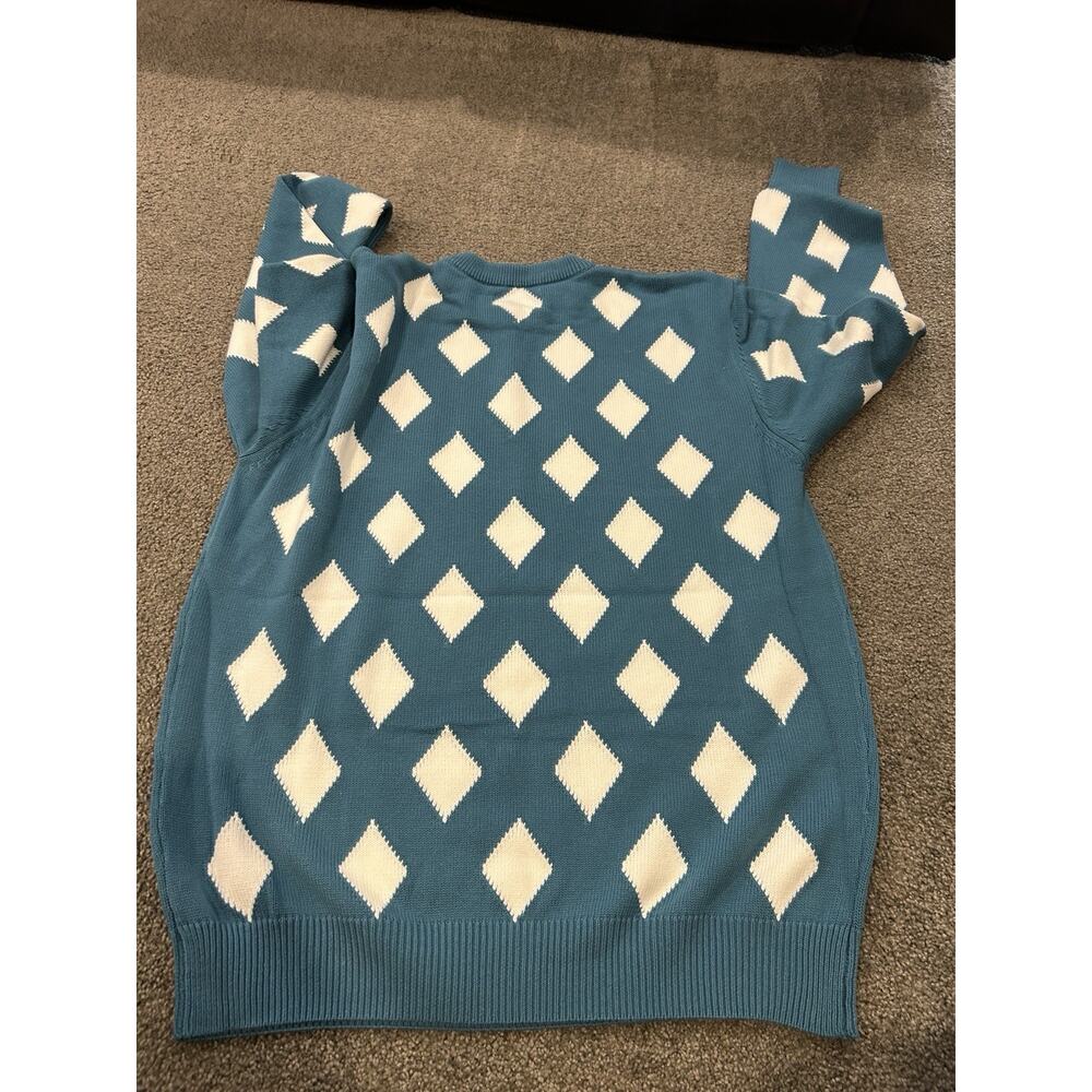 Bogey Boys Rhombus‎ Sweater Blue Men's Size 2XL - Picture 2 of 5